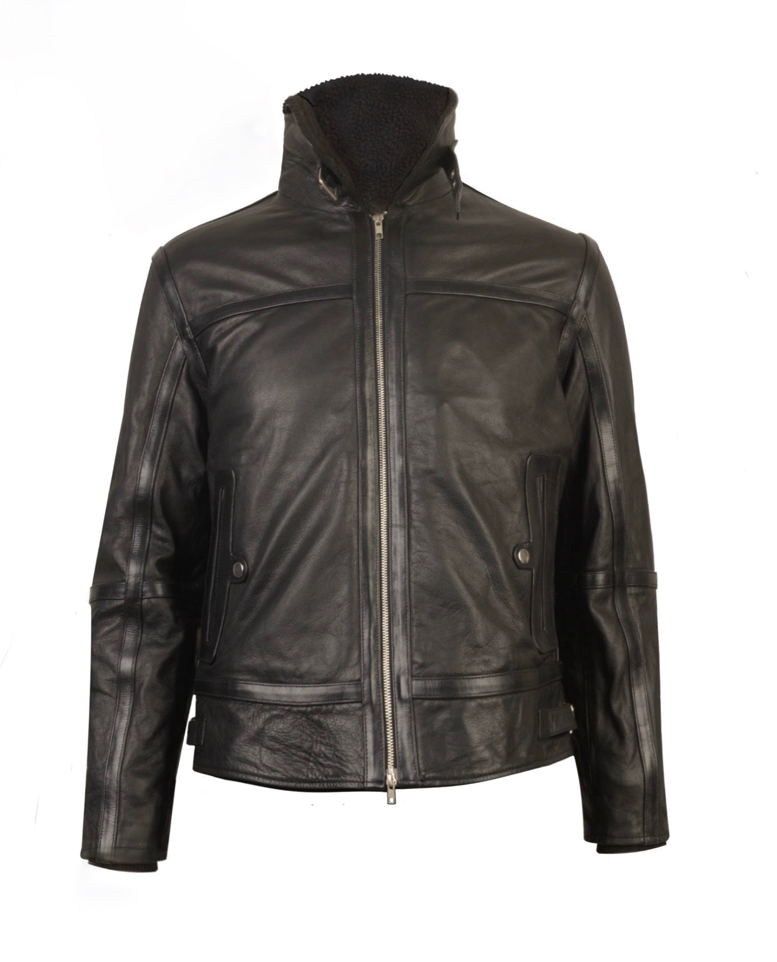 JACKET 003 — BLACK SHEARLING view 2